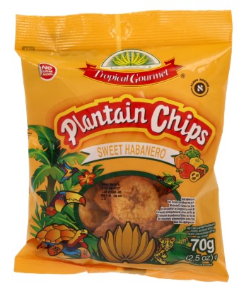 Tropical Gourmet Plantain Chips -Sweet Habanero - 70g